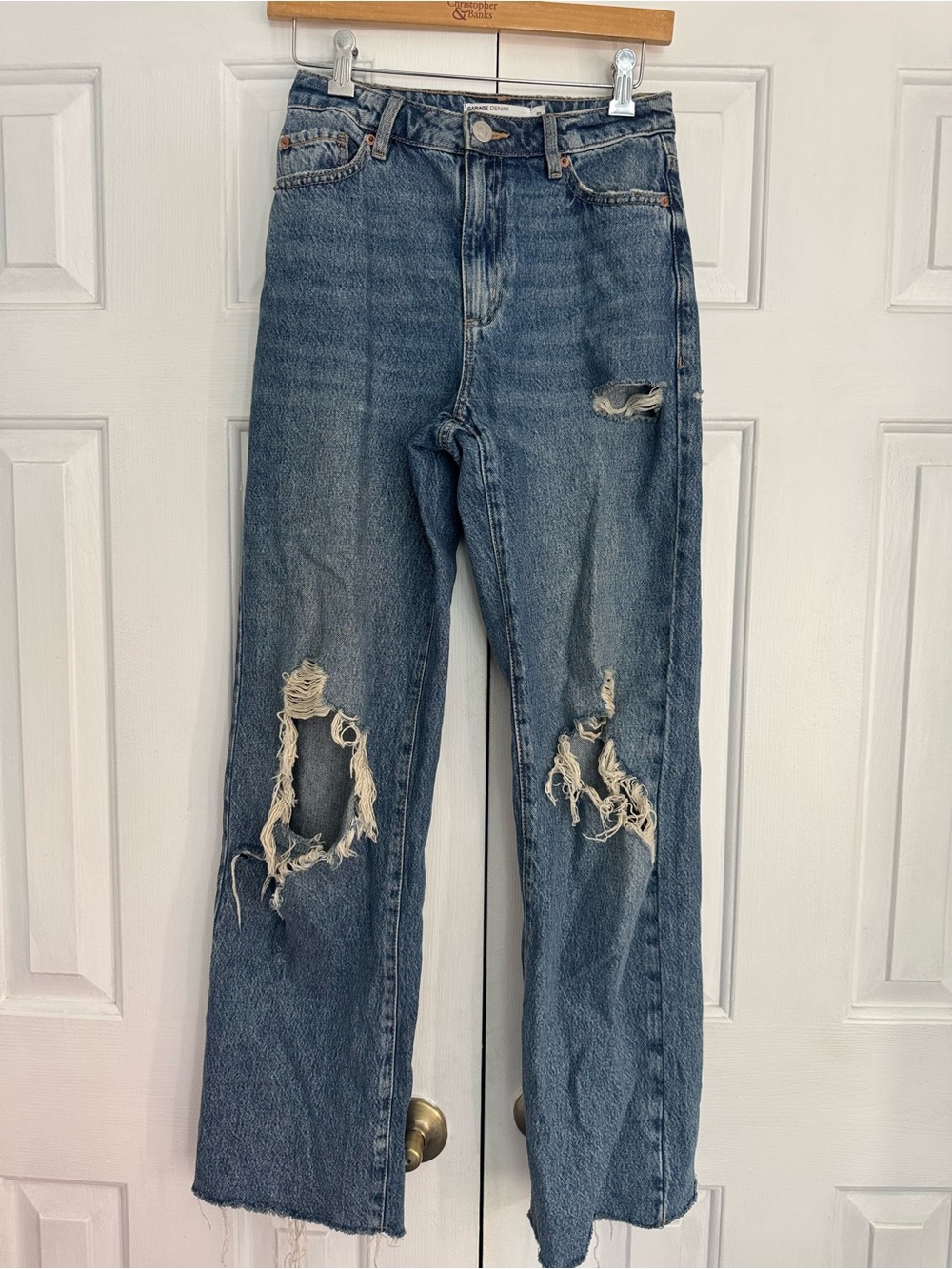 Garage Denim Blue Wide-Leg Jeans